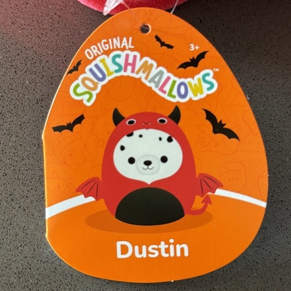 Squishmallow DUSTIN THE DALMATIAN Dante The Demon Costume 12” Halloween 2023 NEW - Picture 13 of 16